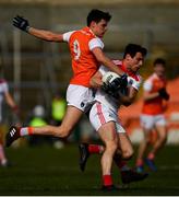 24 March 2019; John O’Rourke of Cork in action against Niall Grimley of Armagh during the Allianz Football League Division 2 Round 7 match between Armagh and Cork at the Athletic Grounds in Armagh. Photo by Ramsey Cardy/Sportsfile