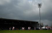 24 March 2019; Players from both sides await a goalkick during the Allianz Football League Division 1 Round 7 match between Tyrone and Galway at Healy Park in Omagh. Photo by David Fitzgerald/Sportsfile