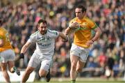 24 March 2019; Cillian O'Sullivan of Meath in action against Sean Quigley of Fermanagh during the Allianz Football League Division 2 Round 7 match between Meath and Fermanagh at Páirc Tailteann in Navan, Co Meath. Photo by Philip Fitzpatrick/Sportsfile