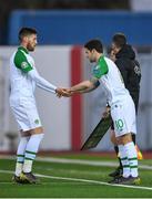 23 March 2019; Robbie Brady of Republic of Ireland, right, replaces teammate Matt Doherty during the UEFA EURO2020 Qualifier Group D match between Gibraltar and Republic of Ireland at Victoria Stadium in Gibraltar. Photo by Seb Daly/Sportsfile