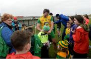 24 March 2019; Michael Murphy of Donegal signing autographs after the Allianz Football League Division 2 Round 7 match between Donegal and Kildare at Fr. Tierney Park in Ballyshannon, Donegal. Photo by Oliver McVeigh/Sportsfile