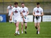24 March 2019; Adam Tyrel, James Murray and Mark Barrett of Kildare come off the field after the Allianz Football League Division 2 Round 7 match between Donegal and Kildare at Fr. Tierney Park in Ballyshannon, Donegal. Photo by Oliver McVeigh/Sportsfile