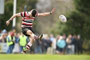 24 March 2019; Ivan Poole of Enniscorthy RFC kicks a penalty against Gorey RFC during the Bank of Ireland Provincial Towns Cup Semi-Final match between Enniscorthy RFC and Gorey RFC at Wexford Wanderers RFC in Wexford. Photo by Matt Browne/Sportsfile