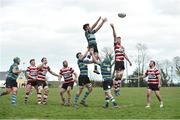 24 March 2019; Eddie Horan of Gorey RFC takes the ball in the lineout against Enniscorthy RFC during the Bank of Ireland Provincial Towns Cup Semi-Final match between Enniscorthy RFC and Gorey RFC at Wexford Wanderers RFC in Wexford. Photo by Matt Browne/Sportsfile