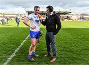 24 March 2019; Pauric Mahony of Waterford speaks to TG4 analyst and former hurler Michael Rice after the Allianz Hurling League Division 1 semi-final match between Galway and Waterford at Nowlan Park in Kilkenny. Photo by Brendan Moran/Sportsfile