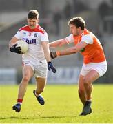 24 March 2019; Kevin Crowley of Cork in action against Ethan Rafferty of Armagh during the Allianz Football League Division 2 Round 7 match between Armagh and Cork at the Athletic Grounds in Armagh. Photo by Ramsey Cardy/Sportsfile