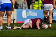 24 March 2019; Joe Canning of Galway lies injured before being pulled away from the pitch on a stretcher during the Allianz Hurling League Division 1 semi-final match between Galway and Waterford at Nowlan Park in Kilkenny. Photo by Brendan Moran/Sportsfile