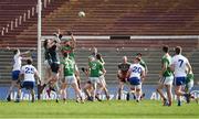 24 March 2019; Rory Beggan of Monaghan contests possession with Donal Vaughan, left, and Aidan O’Shea of Mayo in the final play of the game during the Allianz Football League Division 1 Round 7 match between Mayo and Monaghan at Elverys MacHale Park in Castlebar, Mayo. Photo by Piaras Ó Mídheach/Sportsfile