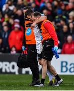 23 March 2019; Louis Ludik of Ulster is helped off the field with an injury during the Guinness PRO14 Round 18 match between Ulster and Isuzu Southern Kings at the Kingspan Stadium in Belfast. Photo by Ramsey Cardy/Sportsfile