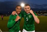 24 March 2019; Adam Idah, left, and Dara O'Shea of Republic of Ireland following the UEFA European U21 Championship Qualifier Group 1 match between Republic of Ireland and Luxembourg in Tallaght Stadium in Dublin. Photo by Eóin Noonan/Sportsfile