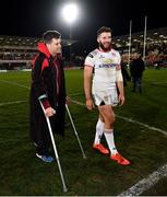 23 March 2019; Louis Ludik, left, and Stuart McCloskey of Ulster following the Guinness PRO14 Round 18 match between Ulster and Isuzu Southern Kings at the Kingspan Stadium in Belfast. Photo by Ramsey Cardy/Sportsfile
