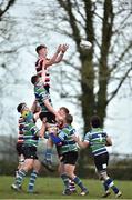 24 March 2019; Nick Doyle of Enniscorthy RFC takes the ball in the lineout against Gorey RFC during the Bank of Ireland Provincial Towns Cup Semi-Final match between Enniscorthy RFC and Gorey RFC at Wexford Wanderers RFC in Wexford. Photo by Matt Browne/Sportsfile