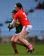 24 March 2019; Rachel Kearns of Mayo in action against Hannah Looney of Cork during the Lidl Ladies NFL Round 6 match between Mayo and Cork at Elverys MacHale Park in Castlebar, Mayo. Photo by Piaras Ó Mídheach/Sportsfile