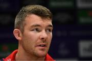 25 March 2019; Peter O'Mahony during a Munster Rugby Press Conference at University of Limerick in Limerick. Photo by Piaras Ó Mídheach/Sportsfile