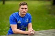 25 March 2019; Jordan Larmour poses for a portrait ahead of a Leinster Rugby press conference at Leinster Rugby Headquarters in UCD, Dublin. Photo by Ramsey Cardy/Sportsfile