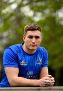 25 March 2019; Jordan Larmour poses for a portrait ahead of a Leinster Rugby press conference at Leinster Rugby Headquarters in UCD, Dublin. Photo by Ramsey Cardy/Sportsfile
