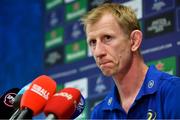 25 March 2019; Head coach Leo Cullen during a Leinster Rugby press conference at Leinster Rugby Headquarters in UCD, Dublin. Photo by Ramsey Cardy/Sportsfile