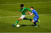 25 March 2019; Andrew Omobamidele of Republic of Ireland in action against Naatan Skytta of Finland during the U17 International Friendly match between Republic of Ireland and Finland at Tallaght Stadium in Tallaght, Dublin. Photo by Eóin Noonan/Sportsfile