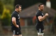 25 March 2019; Cian Healy, left, and Jack Conan during Leinster squad training at Rosemount in UCD, Dublin. Photo by Ramsey Cardy/Sportsfile