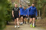 25 March 2019; Rory O'Loughlin, left, and Rob Kearney arrive for Leinster squad training at Rosemount in UCD, Dublin. Photo by Ramsey Cardy/Sportsfile