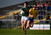 24 March 2019; David Clifford of Kerry in action against Tadgh O'Rourke of Roscommon during the Allianz Football League Division 1 Round 7 match between Roscommon and Kerry at Dr. Hyde Park in Roscommon. Photo by Sam Barnes/Sportsfile