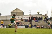 24 March 2019; David Clifford of Kerry kicks a free during the Allianz Football League Division 1 Round 7 match between Roscommon and Kerry at Dr. Hyde Park in Roscommon. Photo by Sam Barnes/Sportsfile