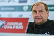 25 March 2019; Georgia manager Vladimír Weiss during a press conference at the Aviva Stadium in Dublin. Photo by Eóin Noonan/Sportsfile