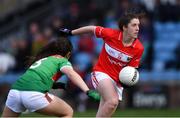 24 March 2019; Ciara O'Sullivan of Cork in action against Róisín Flynn of Mayo during the Lidl Ladies NFL Round 6 match between Mayo and Cork at Elverys MacHale Park in Castlebar, Mayo. Photo by Piaras Ó Mídheach/Sportsfile