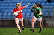 24 March 2019; Orla Finn of Cork in action against Róisín Flynn of Mayo during the Lidl Ladies NFL Round 6 match between Mayo and Cork at Elverys MacHale Park in Castlebar, Mayo. Photo by Piaras Ó Mídheach/Sportsfile