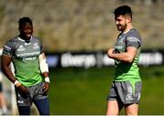26 March 2019; Tiernan O'Halloran, right, and Niyi Adeolokun during Connacht squad training at the Sportsground in Galway. Photo by Ramsey Cardy/Sportsfile