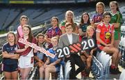 26 March 2019; In attendance is Lidl representative Jay Wilson, centre, with junior and senior finalists at the Lidl All Ireland Post Primary Schools Finals launch today at Croke Park, Dublin. The finals will be contested at Senior and Junior levels, with three finals in each grade. The 2019 Lidl PPS Senior A Final between Loreto, Clonmel, and Scoil Chríost Rí, Portlaoise, will be streamed LIVE from John Locke Park in Callan, Co. Kilkenny, on Saturday March 30, and can be viewed on the LGFA’s Facebook Page: https://www.facebook.com/LadiesGaelicFootball/  Photo by David Fitzgerald/Sportsfile