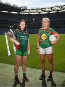 26 March 2019; In attendance are captains, Erone Fitzpatrick of Scoil Chríost Rí, left, and Anna Carey of Loreto Clonmel ahead of their Senior A Final at the Lidl All Ireland Post Primary Schools Finals launch today at Croke Park, Dublin. The finals will be contested at Senior and Junior levels, with three finals in each grade. The 2019 Lidl PPS Senior A Final between Loreto, Clonmel, and Scoil Chríost Rí, Portlaoise, will be streamed LIVE from John Locke Park in Callan, Co. Kilkenny, on Saturday March 30, and can be viewed on the LGFA’s Facebook Page: https://www.facebook.com/LadiesGaelicFootball/  Photo by David Fitzgerald/Sportsfile