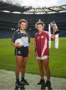 26 March 2019; In attendance are captains, Leah Baskin of Cashel Community School, left, and Lisa Kelly of FCJ Bunclody ahead of their Junior C Final at the Lidl All Ireland Post Primary Schools Finals launch today at Croke Park, Dublin. The finals will be contested at Senior and Junior levels, with three finals in each grade. The 2019 Lidl PPS Senior A Final between Loreto, Clonmel, and Scoil Chríost Rí, Portlaoise, will be streamed LIVE from John Locke Park in Callan, Co. Kilkenny, on Saturday March 30, and can be viewed on the LGFA’s Facebook Page: https://www.facebook.com/LadiesGaelicFootball/  Photo by David Fitzgerald/Sportsfile