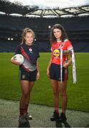 26 March 2019; In attendance are Sarah Leahy, St Mary's Midleton captain, left, and Bláthnaid McDonagh of Mercy SS ahead of their Senior C Final at the Lidl All Ireland Post Primary Schools Finals launch today at Croke Park, Dublin. The finals will be contested at Senior and Junior levels, with three finals in each grade. The 2019 Lidl PPS Senior A Final between Loreto, Clonmel, and Scoil Chríost Rí, Portlaoise, will be streamed LIVE from John Locke Park in Callan, Co. Kilkenny, on Saturday March 30, and can be viewed on the LGFA’s Facebook Page: https://www.facebook.com/LadiesGaelicFootball/  Photo by David Fitzgerald/Sportsfile