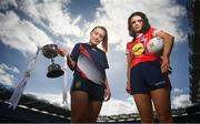 26 March 2019; In attendance are Sarah Leahy, St Mary's Midleton captain, left, and Bláthnaid McDonagh of Mercy SS ahead of their Senior C Final at the Lidl All Ireland Post Primary Schools Finals launch today at Croke Park, Dublin. The finals will be contested at Senior and Junior levels, with three finals in each grade. The 2019 Lidl PPS Senior A Final between Loreto, Clonmel, and Scoil Chríost Rí, Portlaoise, will be streamed LIVE from John Locke Park in Callan, Co. Kilkenny, on Saturday March 30, and can be viewed on the LGFA’s Facebook Page: https://www.facebook.com/LadiesGaelicFootball/  Photo by David Fitzgerald/Sportsfile