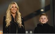 26 March 2019; Claudine Keane with her son Robbie Keane Junior prior to the UEFA EURO2020 Group D qualifying match between Republic of Ireland and Georgia at the Aviva Stadium, Lansdowne Road, in Dublin. Photo by Stephen McCarthy/Sportsfile