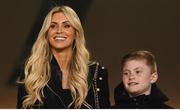 26 March 2019; Claudine Keane with son Robbie Keane Junior prior to the UEFA EURO2020 Group D qualifying match between Republic of Ireland and Georgia at the Aviva Stadium, Lansdowne Road, in Dublin. Photo by Stephen McCarthy/Sportsfile