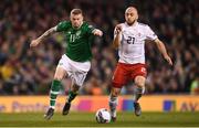 26 March 2019; James McClean of Republic of Ireland in action against Valerian Gvilia of Georgia during the UEFA EURO2020 Group D qualifying match between Republic of Ireland and Georgia at the Aviva Stadium, Lansdowne Road, in Dublin. Photo by Stephen McCarthy/Sportsfile