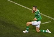 26 March 2019; Conor Hourihane of Republic of Ireland celebrates after scoring his side's first goal during the UEFA EURO2020 Group D qualifying match between Republic of Ireland and Georgia at the Aviva Stadium, Lansdowne Road, in Dublin. Photo by Eóin Noonan/Sportsfile