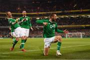 26 March 2019; Conor Hourihane of Republic of Ireland celebrates after scoring his side's first goal during the UEFA EURO2020 Group D qualifying match between Republic of Ireland and Georgia at the Aviva Stadium, Lansdowne Road, in Dublin. Photo by Stephen McCarthy/Sportsfile