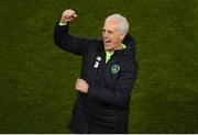 26 March 2019; Republic of Ireland manager Mick McCarthy celebrates following the UEFA EURO2020 Group D qualifying match between Republic of Ireland and Georgia at the Aviva Stadium, Lansdowne Road, in Dublin. Photo by Eóin Noonan/Sportsfile