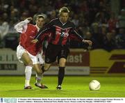 17 October 2003; Bohemians, Bobby Ryan, in action against Keith Fahy, St. Patrick Athletics. eircom League Premier Division, St. Patrick's Athletic v Bohemians, Richmond Park, Dublin. Soccer. Picture credit; Pat Murphy / SPORTSFILE *EDI*