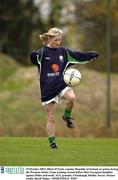 19 October 2003; Olivia O'Toole, captain, Republic of Ireland, in action during the Womens Senior Team training session before their European Qualifier against Malta mid-week. AUL grounds, Clonshaugh, Dublin. Soccer. Picture credit; David Maher / SPORTSFILE *EDI*