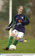 19 October 2003; Yvonne Treacy, Republic of Ireland, in action during the Womens Senior Team training session before their European Qualifier against Malta mid-week. AUL grounds, Clonshaugh, Dublin. Soccer. Picture credit; David Maher / SPORTSFILE *EDI*