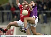 19 October 2003; Keith Galvin, Kilmacud Crokes, in action against St. Brigids' Declan Darcy. Dublin County Football Final, Kilmacud Crokes v St. Brigids, Parnell Park, Dublin. Picture credit; Damien Eagers / SPORTSFILE *EDI*