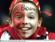19 October 2003; St. Brigids supporter Conor Hanley. Dublin County Football Final, Kilmacud Crokes v St. Brigids, Parnell Park, Dublin. Picture credit; Damien Eagers / SPORTSFILE *EDI*