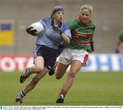 5 October 2003; Gemma Fay, Dublin, in action against Mayo's Nuala O'Shes. TG4 Ladies All-Ireland Senior Football Championship Final, Mayo v Dublin, Croke Park, Dublin. Picture credit; Matt Browne / SPORTSFILE *EDI*