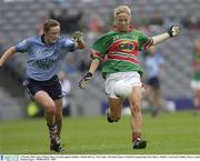 5 October 2003; Claire O'Hara, Mayo, in action against Dublin's Niamh McEvoy. TG4 Ladies All-Ireland Senior Football Championship Final, Mayo v Dublin, Croke Park, Dublin. Picture credit; Damien Eagers / SPORTSFILE *EDI*