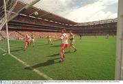 24 August 2003; Stephen O'Neill, right, and Owen Mulligan of Tyrone pictured in action against Kerry during the Bank of Ireland All-Ireland Senior Football Championship Semi-Final match between Tyrone and Kerry at Croke Park in Dublin. Photo by Matt Browne/Sportsfile