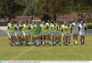 20 October 2003; Manager John O'Keeffe, right, and Ger Power, green top, lead the squad during a training session  in preparation for the Australia v Ireland, International Rules game. Swan Districts Football Club, Bassendean Oval, Bassendean, Perth, Western Australia. Picture credit; Ray McManus / SPORTSFILE *EDI*